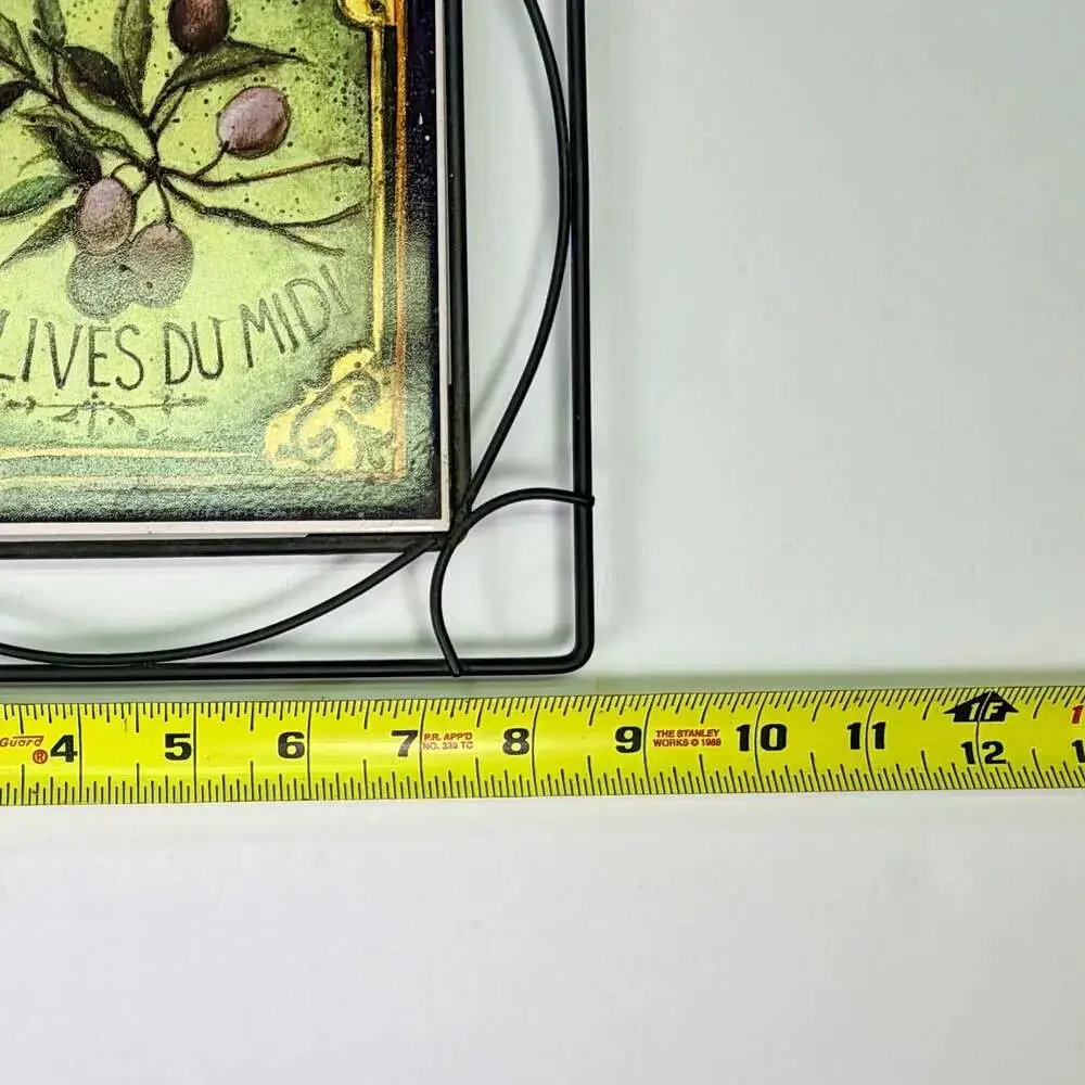 Certified International Garden of Olives Decorative Tile Metal by Susan Winget